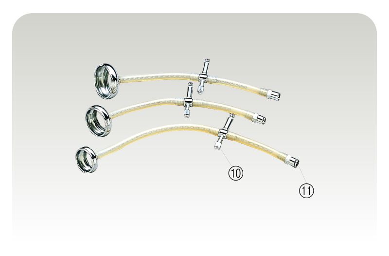 吸着カップ　大（51×61Φ）・中（43×54Φ）・小（36×44Φ）　⑩十字引手　⑪8Φ稲妻切（メス）